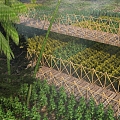 modern farmland 3d model