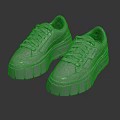 White Sneakers With Thick Sole Stylish Fashionable Casual Comfortable Shoes