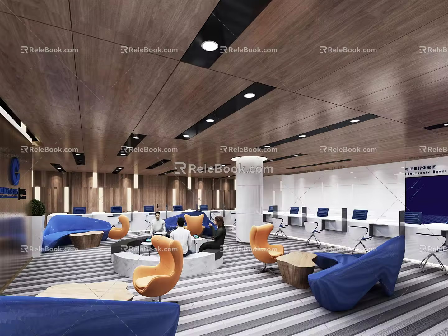 Modern Reception Area Company Reception Area Rest Area 3d model