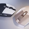 Modern Computer Mice in Black White and Gold Colors with Sleek Design for PC Use