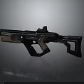 Futuristic Sci Fi Weapon With Tactical Scope Green Indicator Light And Ergonomic Design 3d model