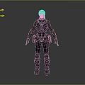 Woman In Futuristic Armored Tech Suit With Detailed Armor And Digital 3D Render