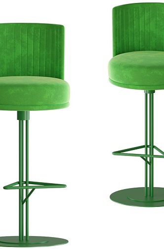 Athen Green Bar Chair 18 3d model