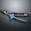 Vintage Manual Household Living Tool Featuring Silver Metal And Brown Leather