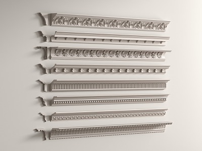 French plaster line 3d model