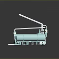 Industrial Processing Equipment with Light Blue Tanks Connected Pipes and Separators