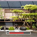 Tranquil Japanese Garden Design Featuring Trees Rocks Stone Lantern And Wooden Structure