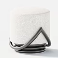 Modern Shoe Changing Stool Low Stool Round Stool 3d model