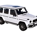 White SUV Featuring Rugged Design Black Wheels Sunroof And Front Grille