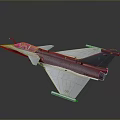 Modern Gray Fighter Jet Model With Yellow Cockpit And Aerodynamic Wings