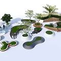 Modern Tree Pool Landscape Tree Pool 3d model