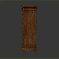 Traditional Wooden Decorative Cabinet with Multiple Drawers and Metal Handles Dark Brown Finish
