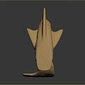 Elegant Golden Fish Shaped Ring With Textured Surface And Unique Fashion Design
