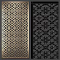 Modern Elegant Wall Decor With Brass Intricate Laser Cut Geometric Floral Patterns