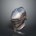 Medieval Knight Battle Helmet Metal Construction With Visor Ventilation Holes And Protective Design