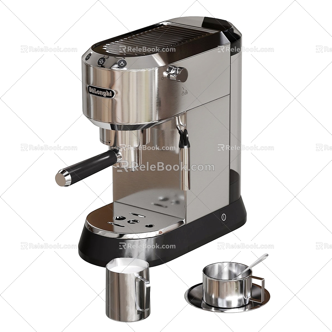 Modern coffee machine coffee cup model