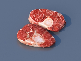 meat pork beef lamb meat slices food 3d model