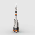 LEGO toy rocket spaceship 3d model