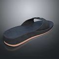 Black Comfortable Slippers With Simple Design And Brown Sole Edge For Daily Use