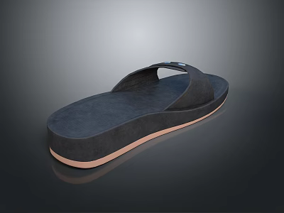 Plastic Slippers Flat Floor Slippers Leather Slippers Casual Slippers Sandals Beach Shoes Bubble Shoes 3d model