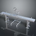 Industrial Long Metal Conveyor Machinery With Cutting Component And Steel Frame