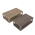 Modern Wooden Coffee Table With Open Structure And Small Large Sizes