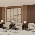 Modern Reception Room Leisure Reception Sofa Reception Hall Furniture Leisure Reception Office Reception Space Office Furniture 3d model
