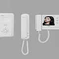 White Doorbell System with Outdoor Unit Indoor Intercom and Video Screen
