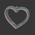 Heart Shaped Inflatable Ring With Pink Stripes For Summer Water Fun