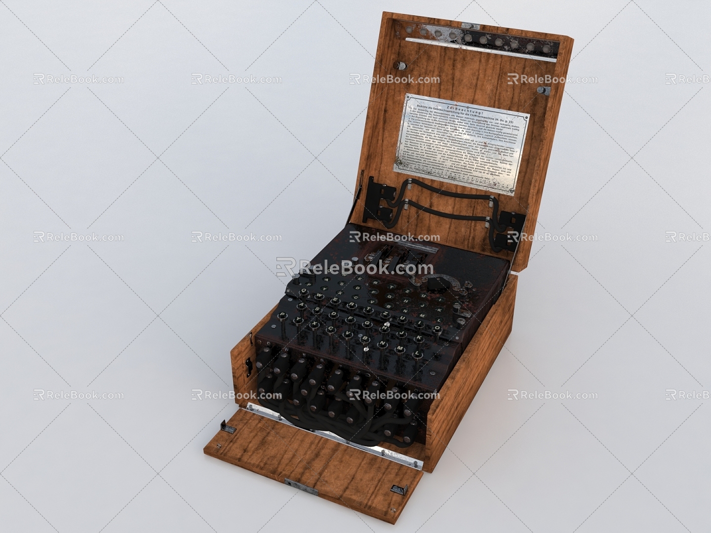 Retro coding machine 3d model