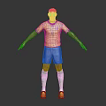 Man wearing Brazil jersey number 9 blue shorts white green socks yellow shoes dark background
