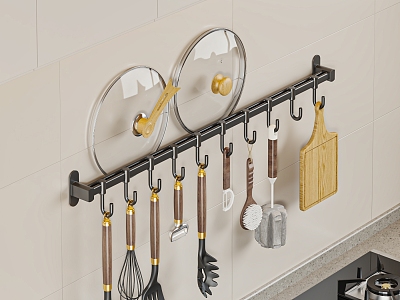 Kitchen Hook Pot Cover Rack Wall Hanging Rack Kitchenware model