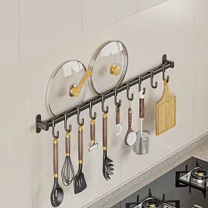 Kitchen Hook Pot Cover Rack Wall Hanging Rack Kitchenware 3d model