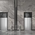 modern elevator hall elevator car 3d model