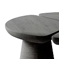 Elegant Modern Coffee Table With Round Dark Wood Top And Unique Pedestal Base