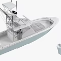 Modern Yacht With Tower Structure And Seating