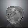 High Quality Silver Multi Spoke Automotive Alloy Wheel with Shiny Surface by ENKEI