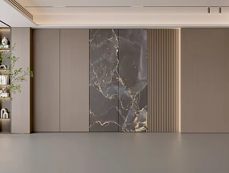 Modern Italian Sofa Background Wall Modern Decoration Balcony Cabinet Living Room Cabinet Wooden Decorative Background Wall 3d model