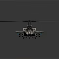 Military Camouflage Helicopter With Rotor Blades And Weapon Mounts Design