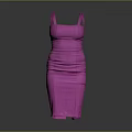 Elegant Pink Dress Sculpture with Fitted Design and Artistic Silhouette Details