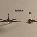 Poliform Stylish Ceiling Fans With Modern Design And Metal Blades