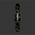 Vintage Decorative Knife with White Black Braided Handle and Shiny Silver Blade Design