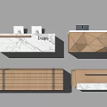 Front Desk Reception Company Front Desk Hotel Front Desk Homestay Front Desk 3d model