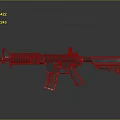 Modern Military Assault Rifle With Tactical Barrel Magazine And Scope Design