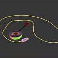 Practical USB Cable Organizer With Round Base And Long Flexible Cord Design