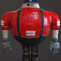 Toy Dolls Wearing Red Shirts Blue Helmets With 112 Logo Black Suspenders Back to Back