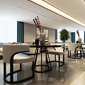 New Chinese Reception Area Rest Area 3d model