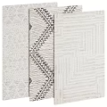 Square Rugs Featuring Various Geometric Patterns Woven Textures And Neutral Tones Design 3d model