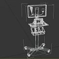 Medical Device Vital Signs Monitor with Digital Display Mobile Stand and Storage Tray