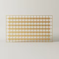Elegant Golden Metal Partition With Perforated Geometric Patterns For Interior Spaces